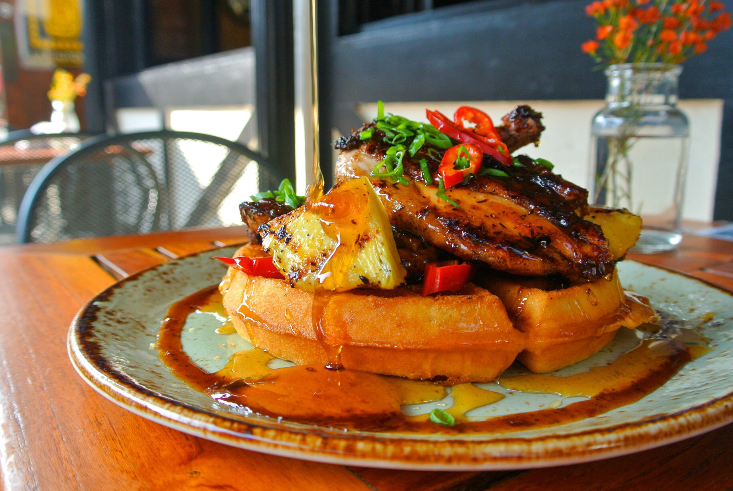 Chicken and Waffle. 