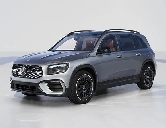 El Mercedes-AMG GLB35 2024, luciendo su renovado diseño frontal y el distintivo estilo AMG, promete superar expectativas.