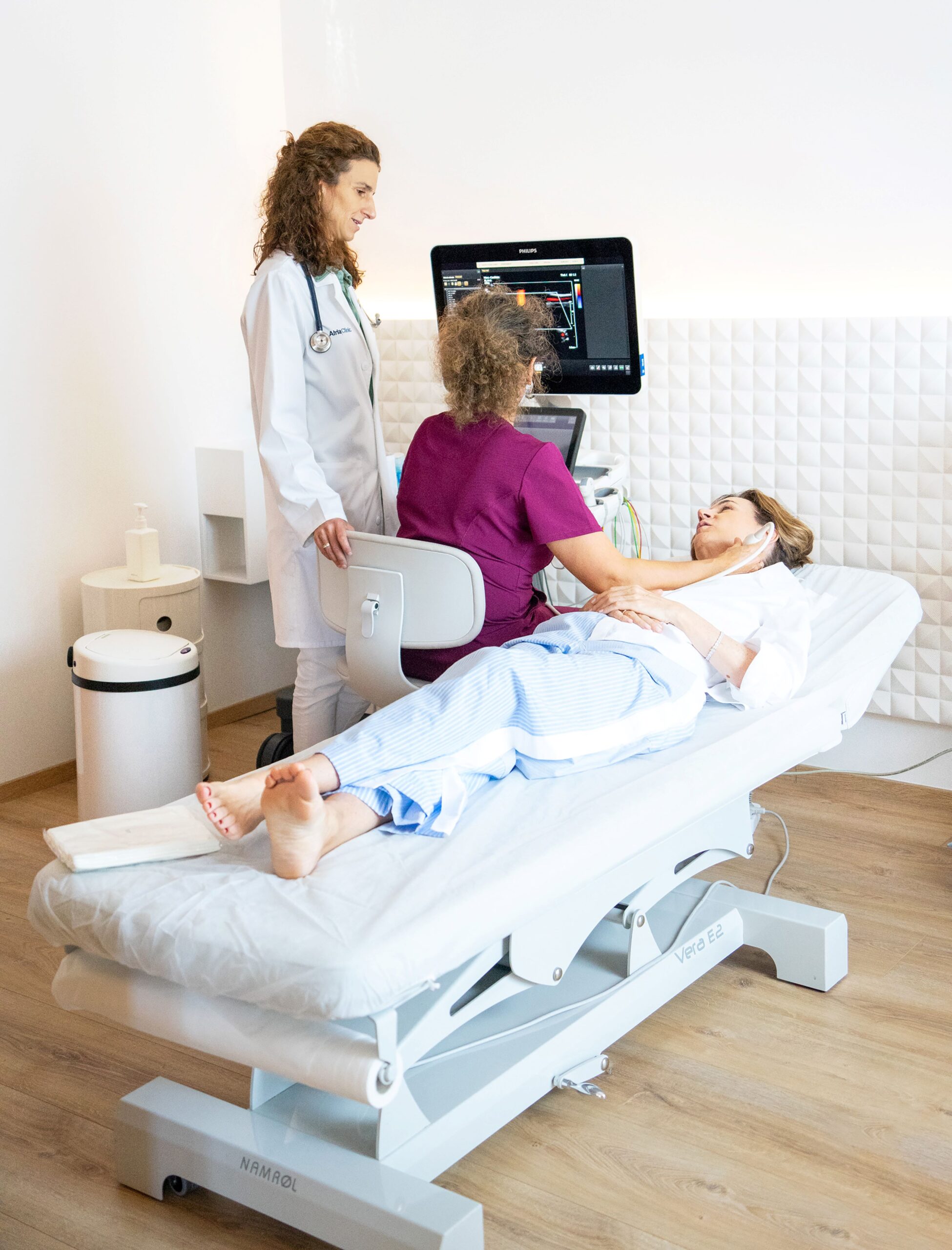 Prueba cardiovascular efectuada a una mujer.