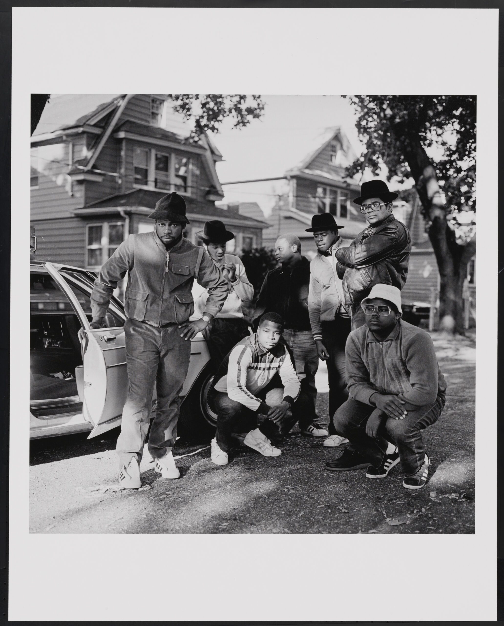 Run-DMC with Posse in Hollis, Queens Museum of the City of New York. Gift of Janette Beckman, 2016.5.12