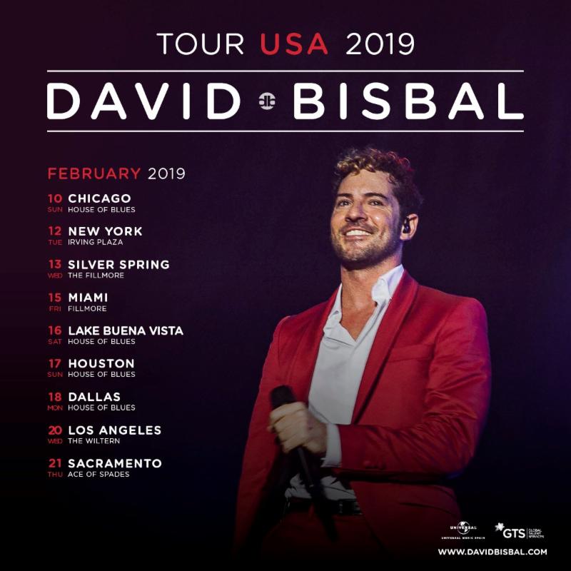 No te pierdas el increíble tour USA de David Bisbal.