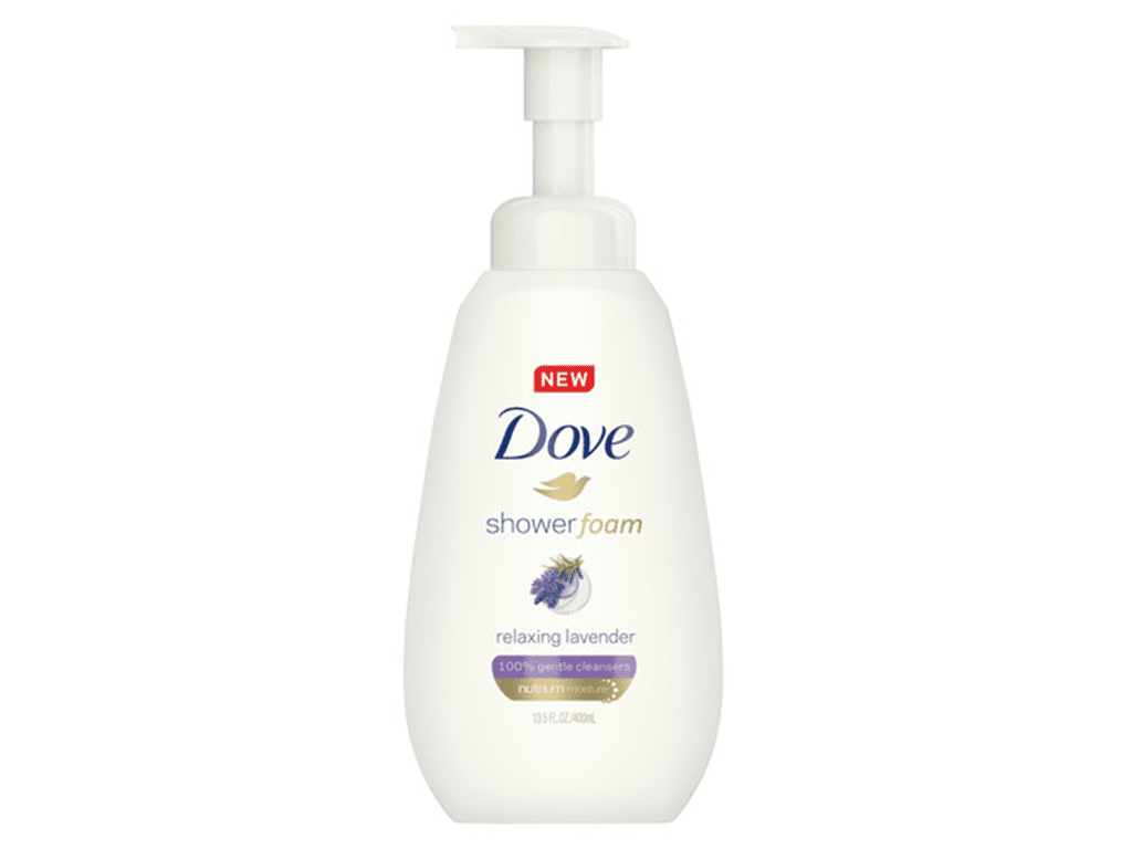 Dove Relaxing Lavender Shower Foam.