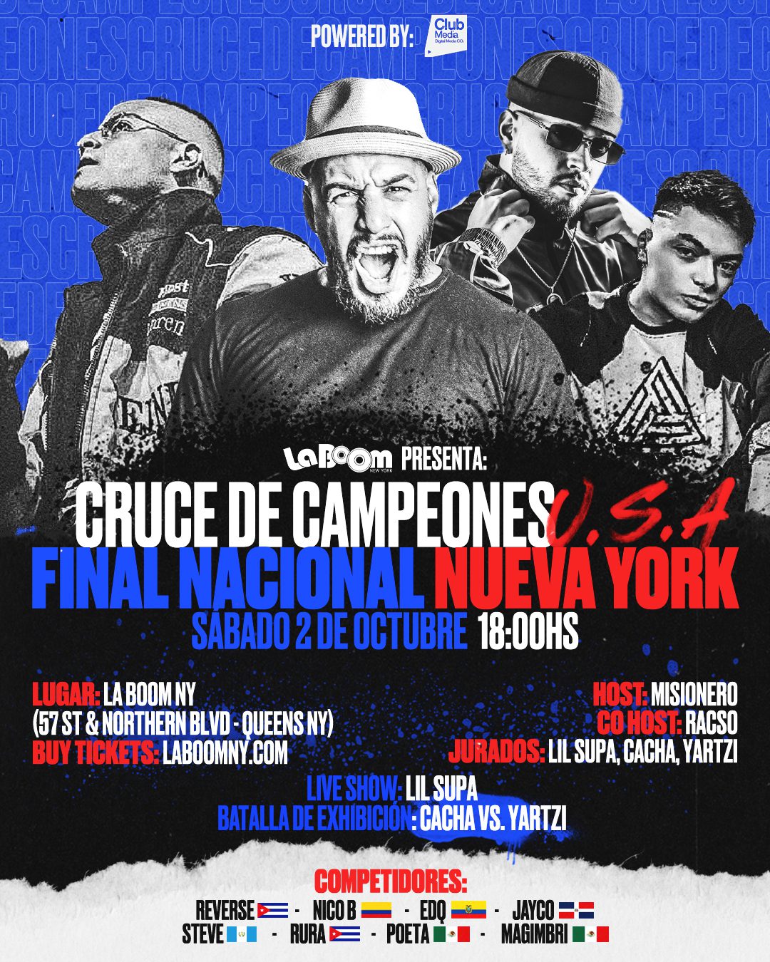 Flyer Generla Cruce de Campeones USA Final