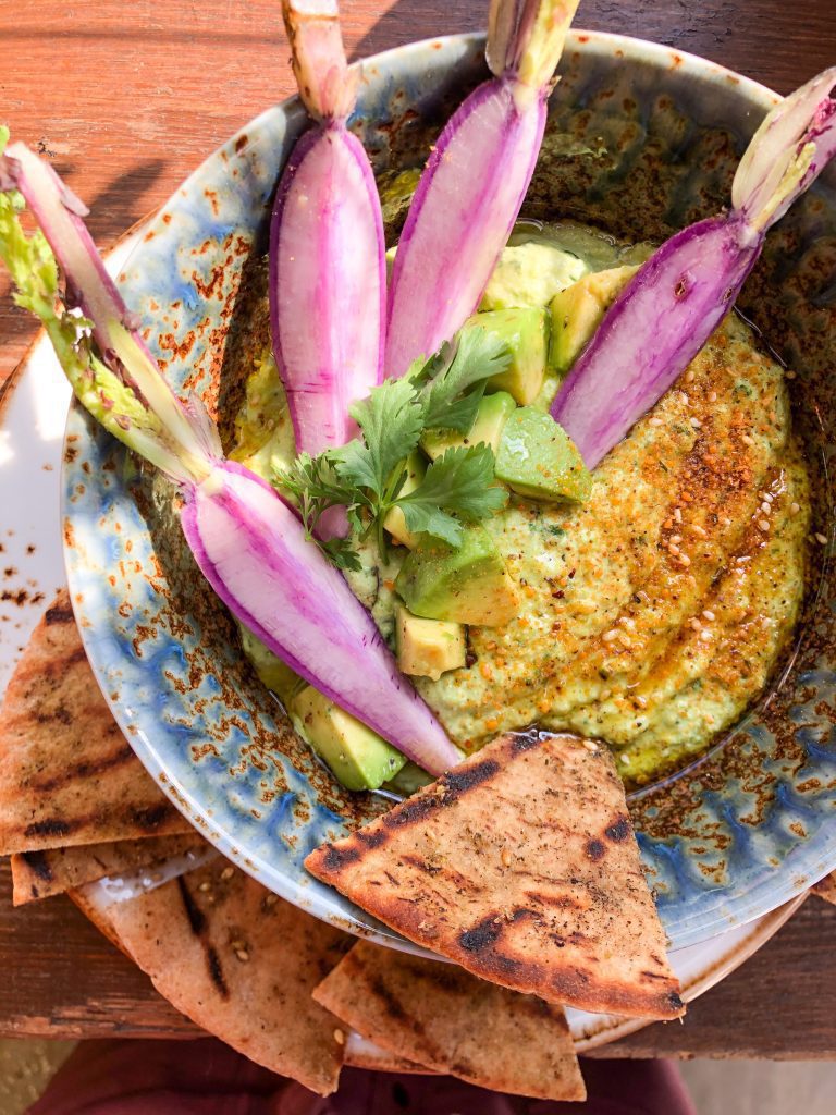 Green Chickpea & Avocado Hummus