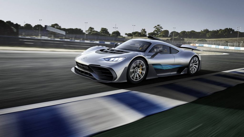 Showcar Mercedes-AMG Project ONE, zweisitziger Supersportwagen-mit modernster und effizientester Formel 1-Hybrid-Technologie, High Performance Plug-in Hybrid Antriebsstrang mit 1,6-Liter-V6-Turbobenzinmotor und vier Elektromotoren // Showcar Mercedes-AMG Project ONE, two-seater supersports car with the very latest and efficient, fully-fledged Formula 1 hybrid technology, high-performance plug-in hybrid drive system with 1.6 1.6-litre V6 turbocharged petrol engine and four electric motors