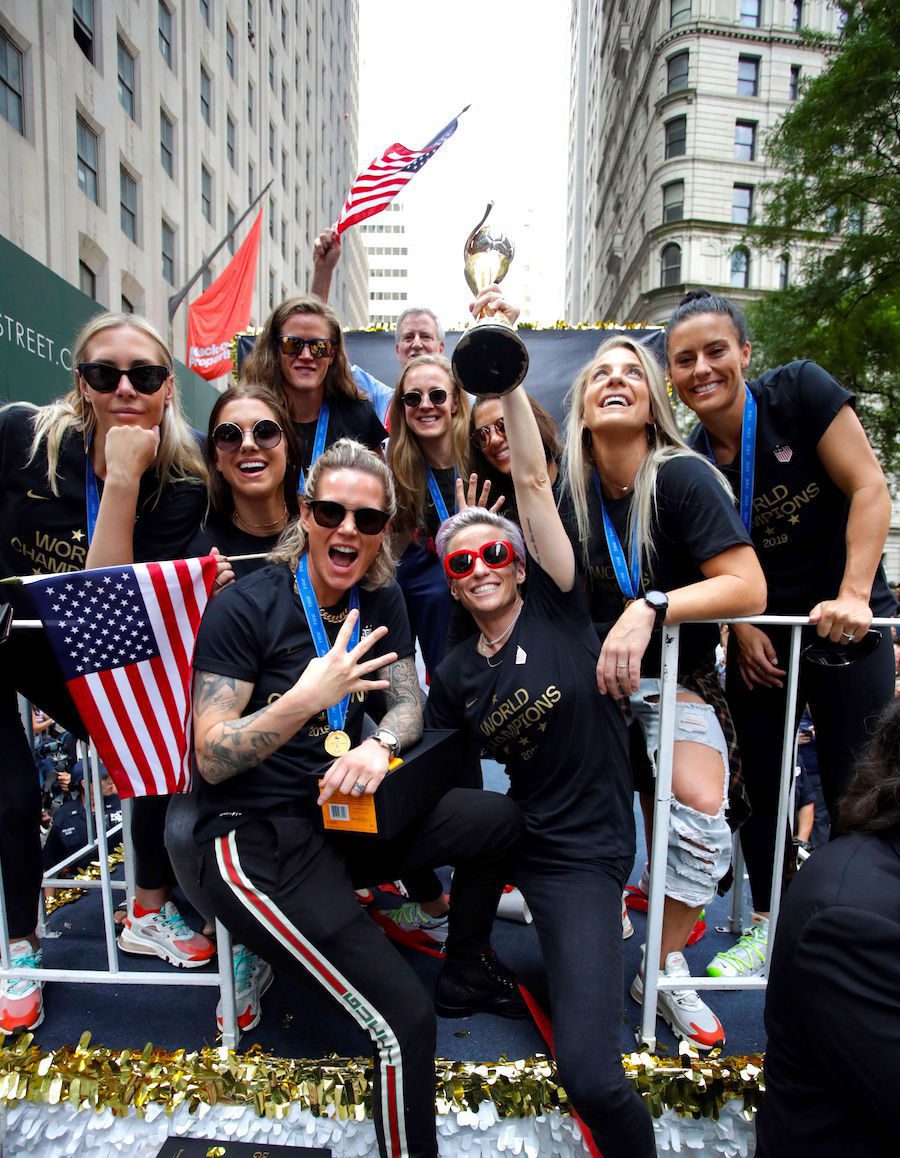 US Women's National Soccer team victory parade in New York