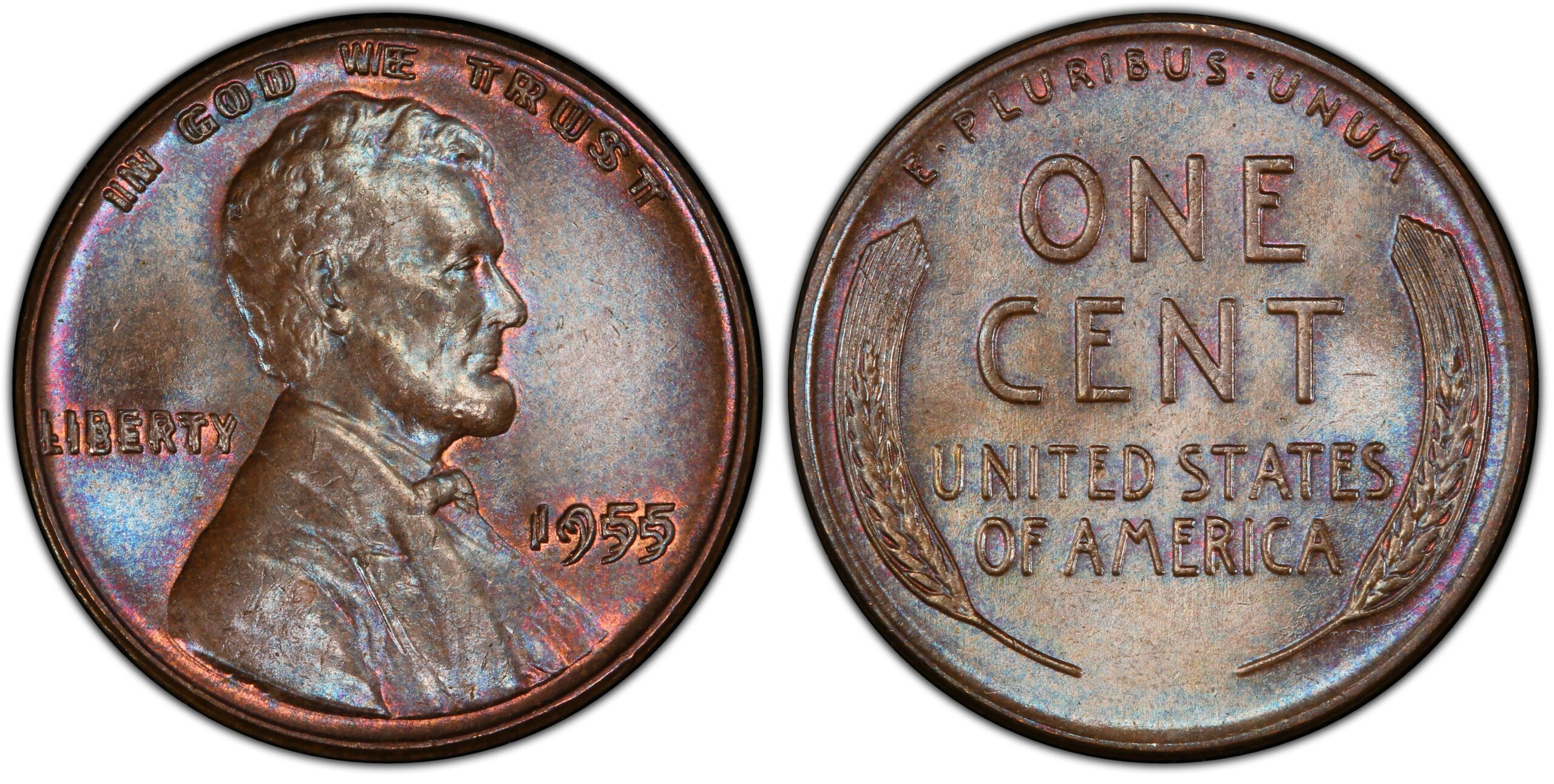 centavo raro valioso 1955 doble acuñación – imagen cortesía de PCGS