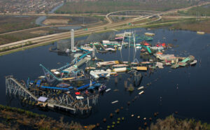 Abandonado Six Flags Nueva Orleans después del Katrina.