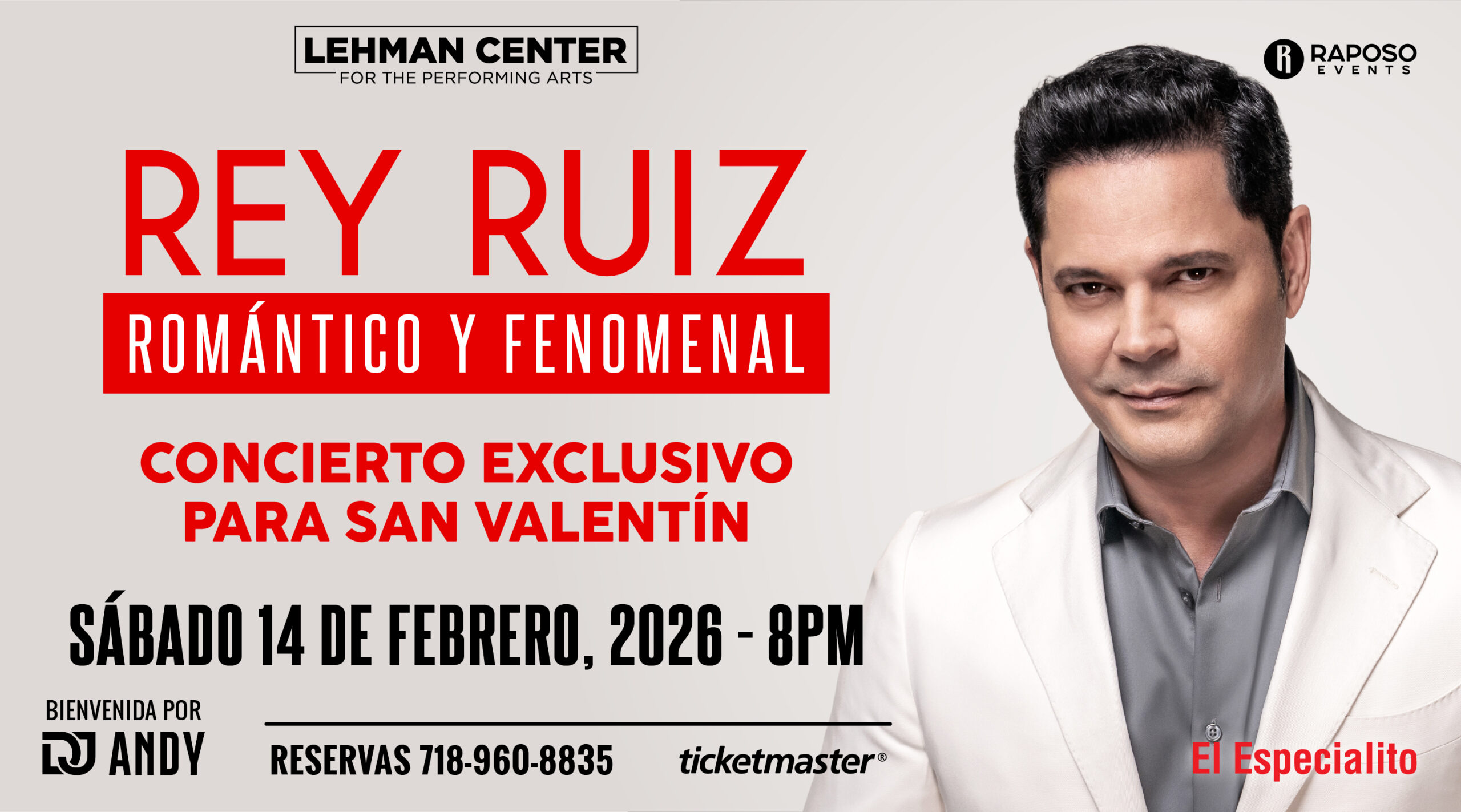 Rey Ruiz, concierto romántico y fenomenal